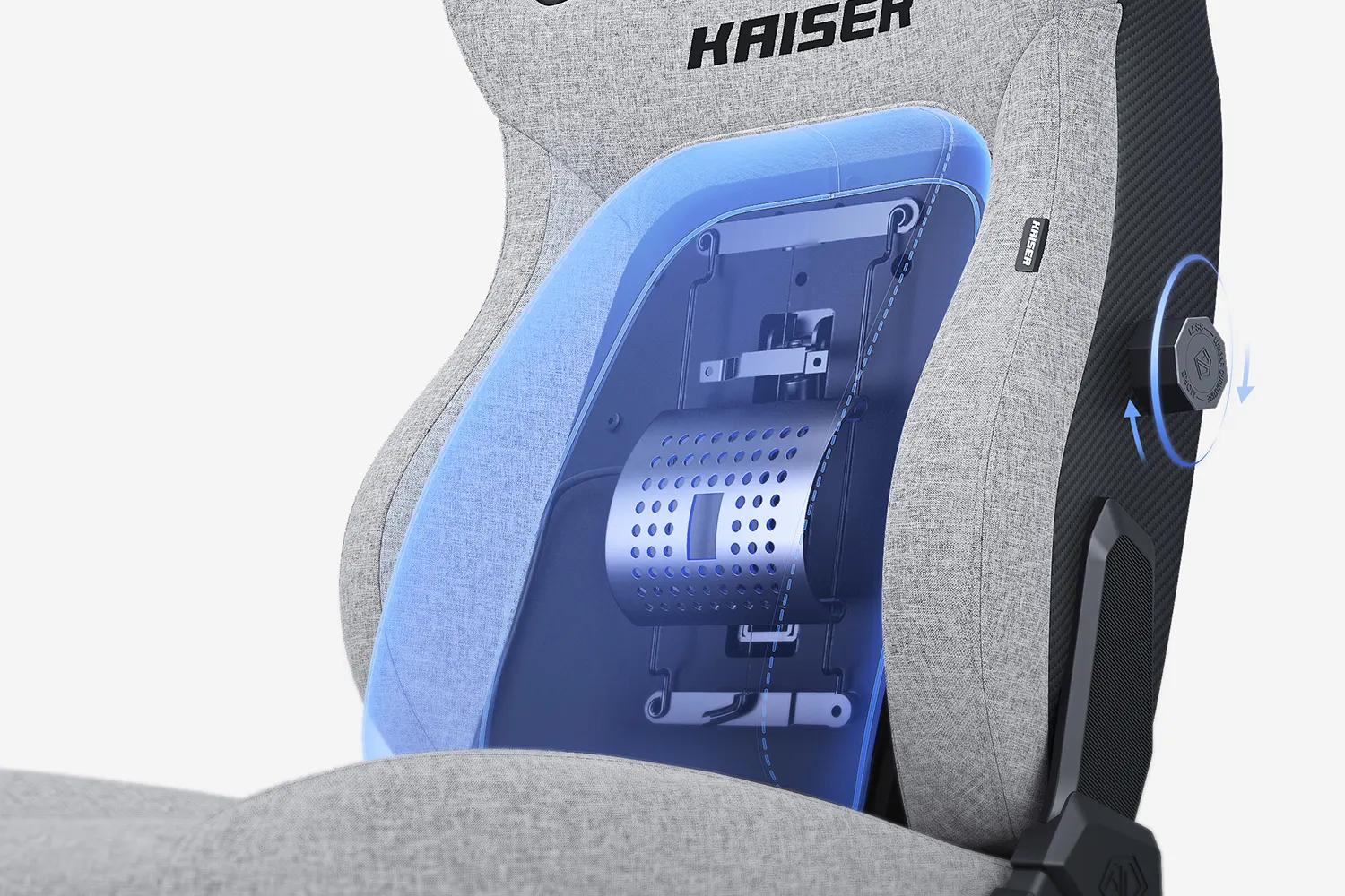 AndaSeat Ash Gray Kaiser 4 6D Armrest Gaming Chair - Image 6