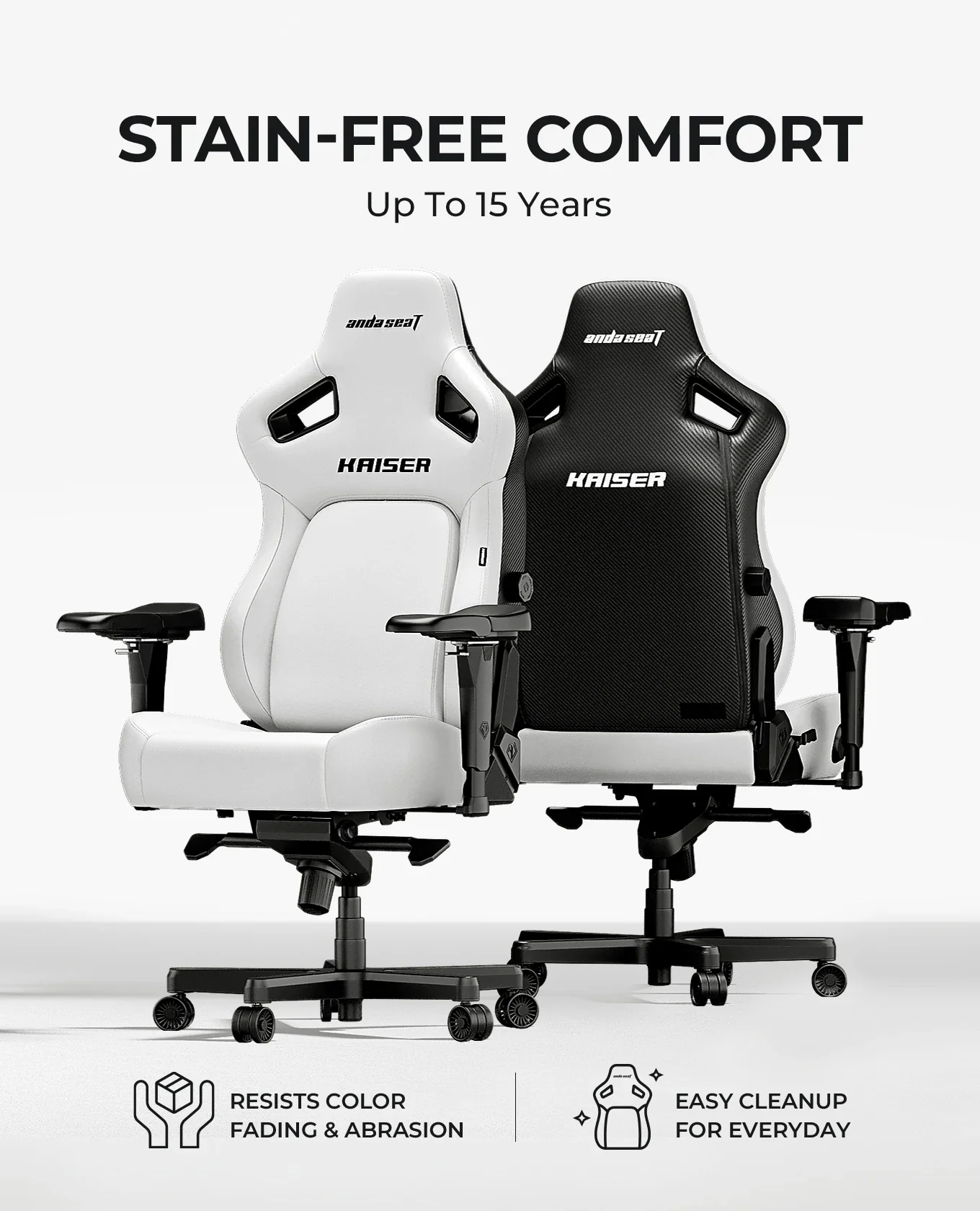 AndaSeat Creamy Pink Kaiser 4 Series Premium Gaming Chair - Image 6