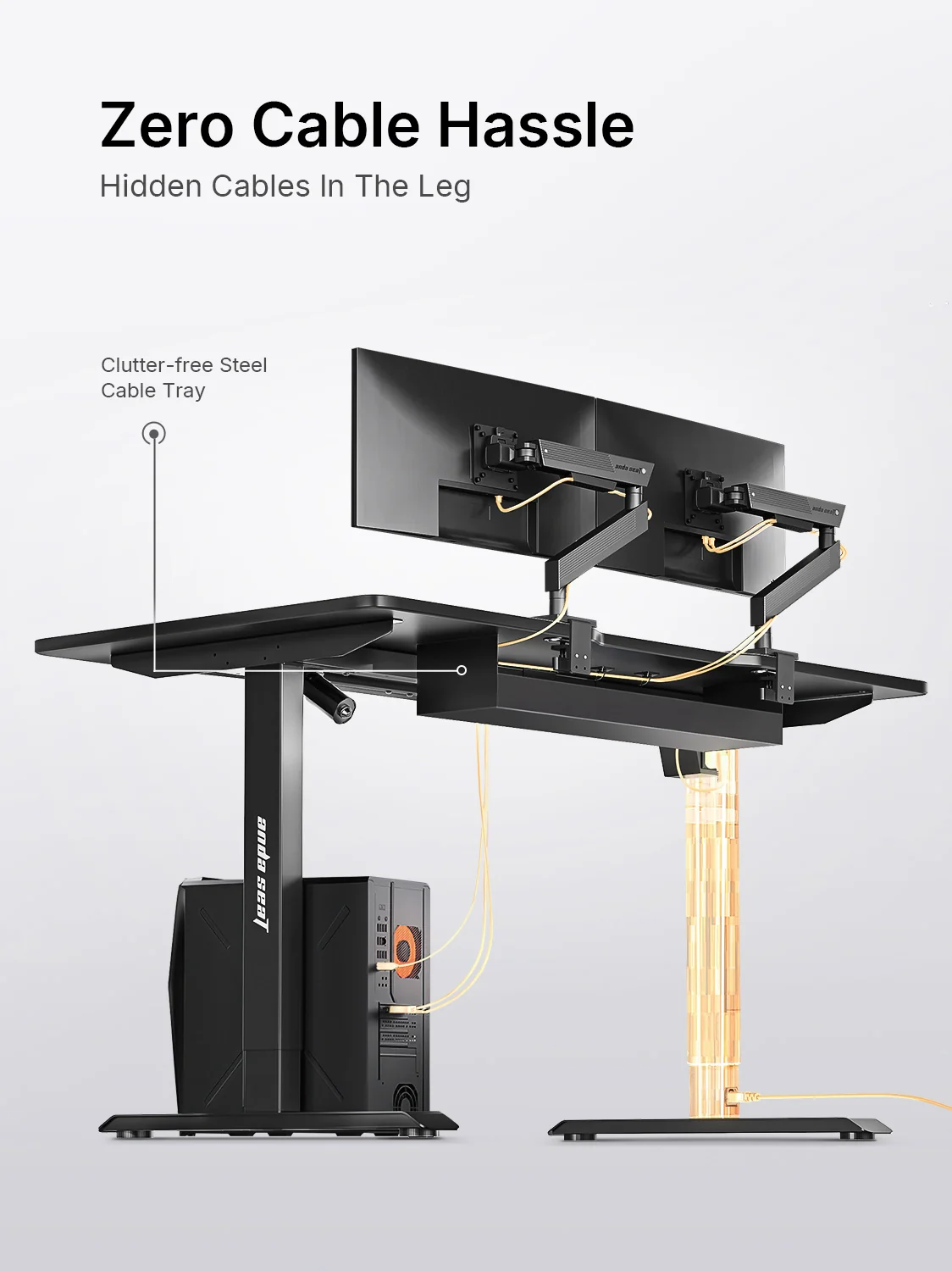 AndaSeat Black Xtreme Series Ergonomic Standing Desk - Image 14