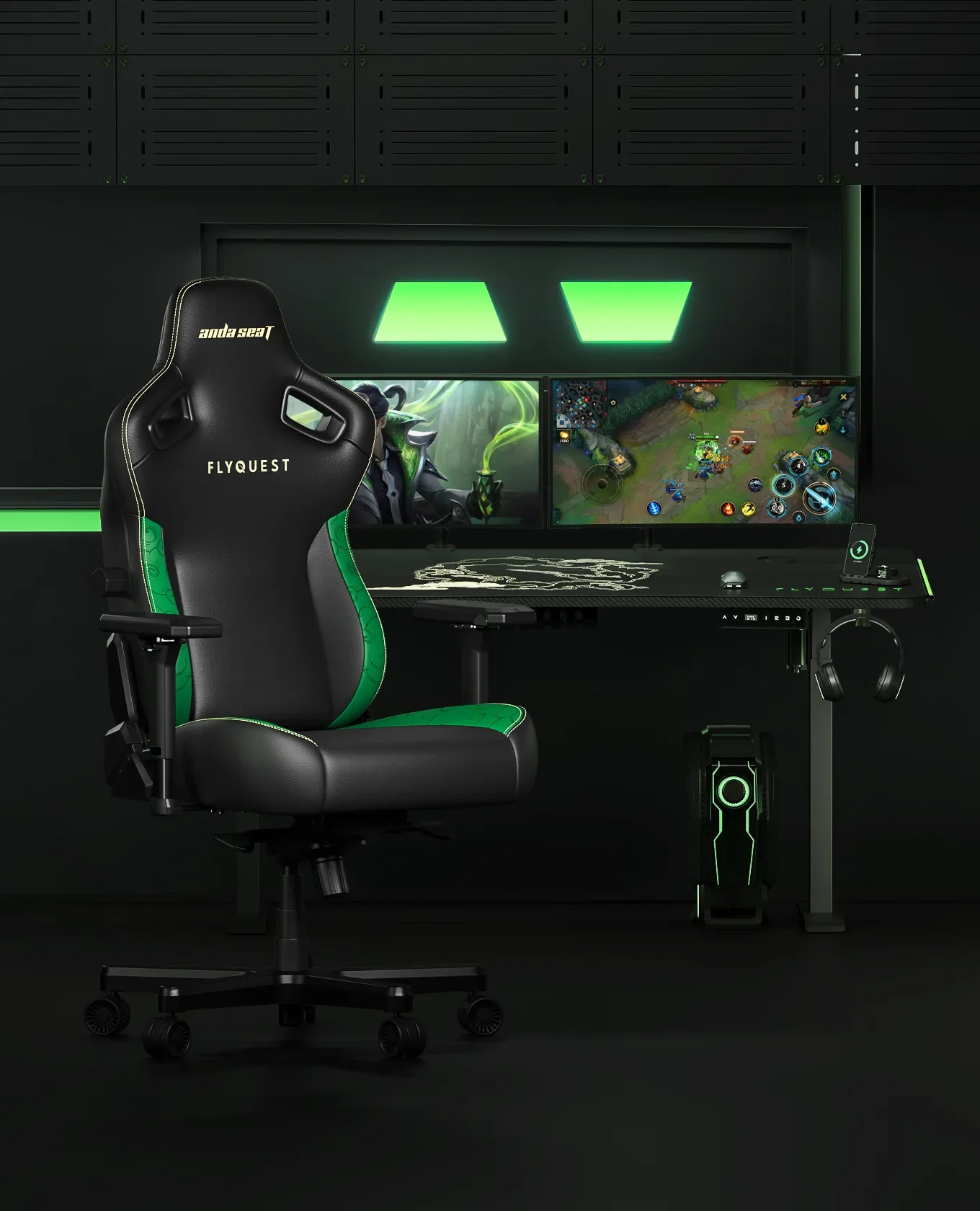 FlyQuest Edition Gaming Chair with XL Lumbar Pillow - Image 5